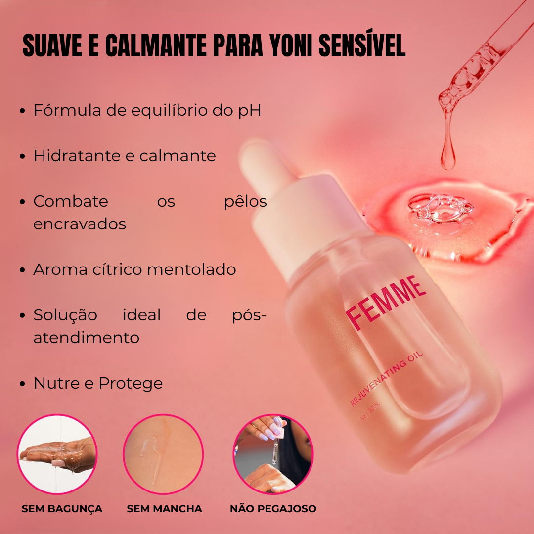 Óleo reparador natural para o cuidado íntimo feminino (EM PROMOÇÃO 2X1)