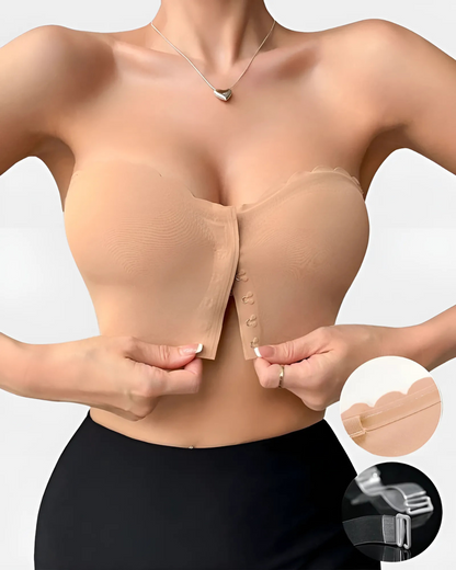 Soutien Confortável e Respirável com Fecho de Ilhós e Pormenor de Folhos (OFERTA 2X1)