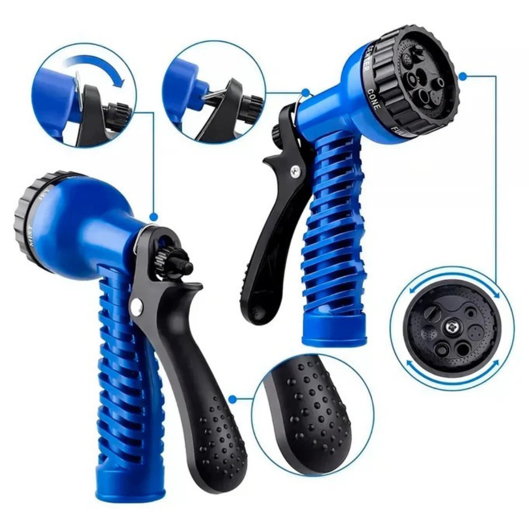 Mangueira expansível de 15 metros com pistola multifunções