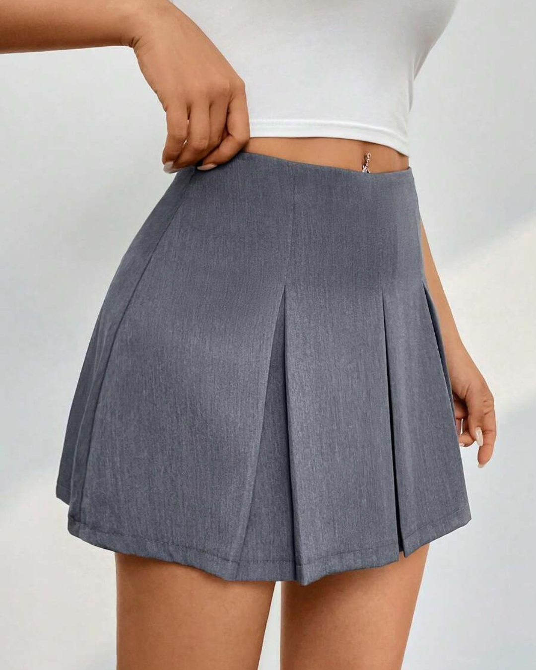 Saia-Short Casual Plissada