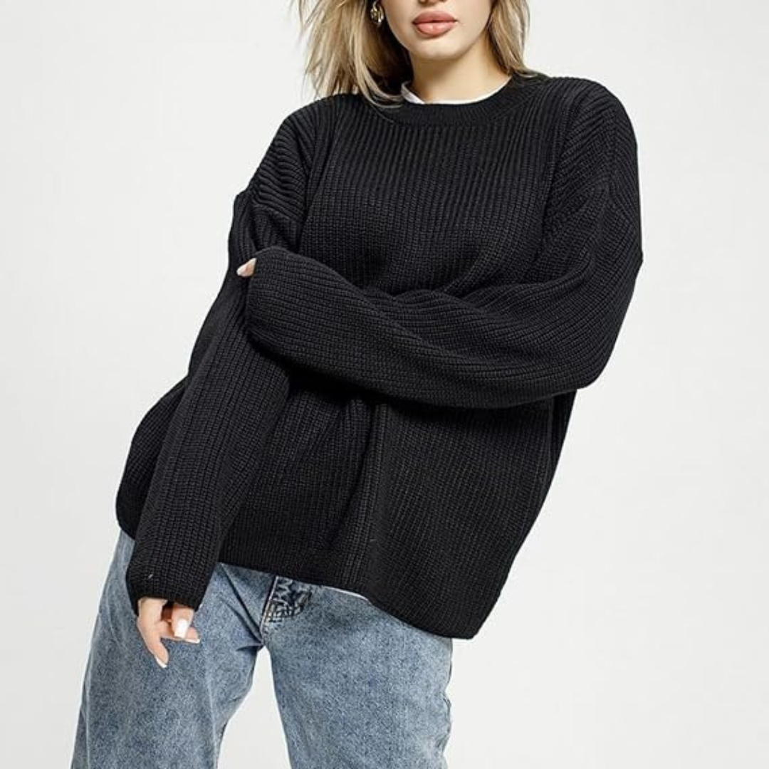 Camisa de Algodão com Mangas Compridas e Textura Canelada