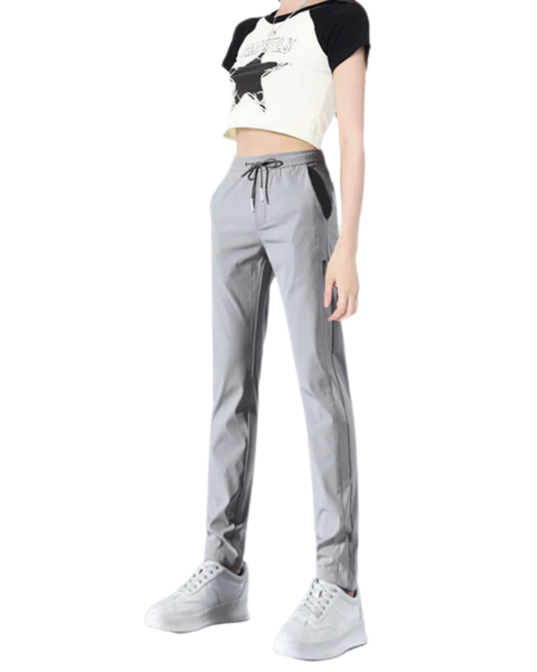 Calças Elásticas de Secagem Rápida Unissexo