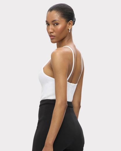 Body Sem Mangas com Decote em Forma de Coração