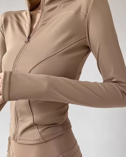 Casaco Desportivo com Fecho de Correr de Alta Elasticidade