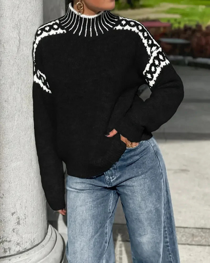 Camisola de gola alta para mulher