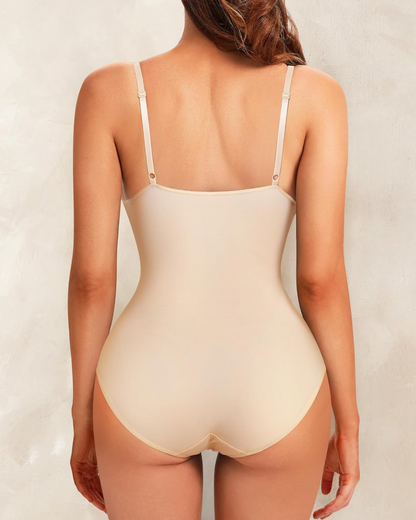 Body Modelador com Decote em V e Controle de Barriga