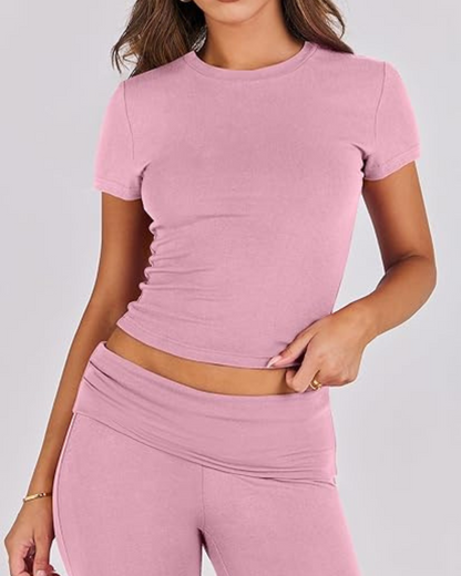 Conjunto Desportivo de 2 Peças para Mulher com Design de Ioga