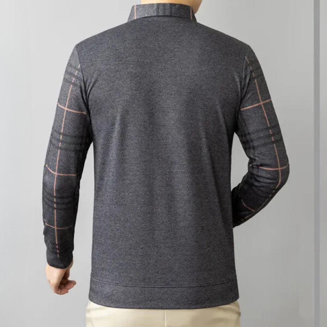 Camisa Térmica de Duas Peças para Homem com Design de Lapela