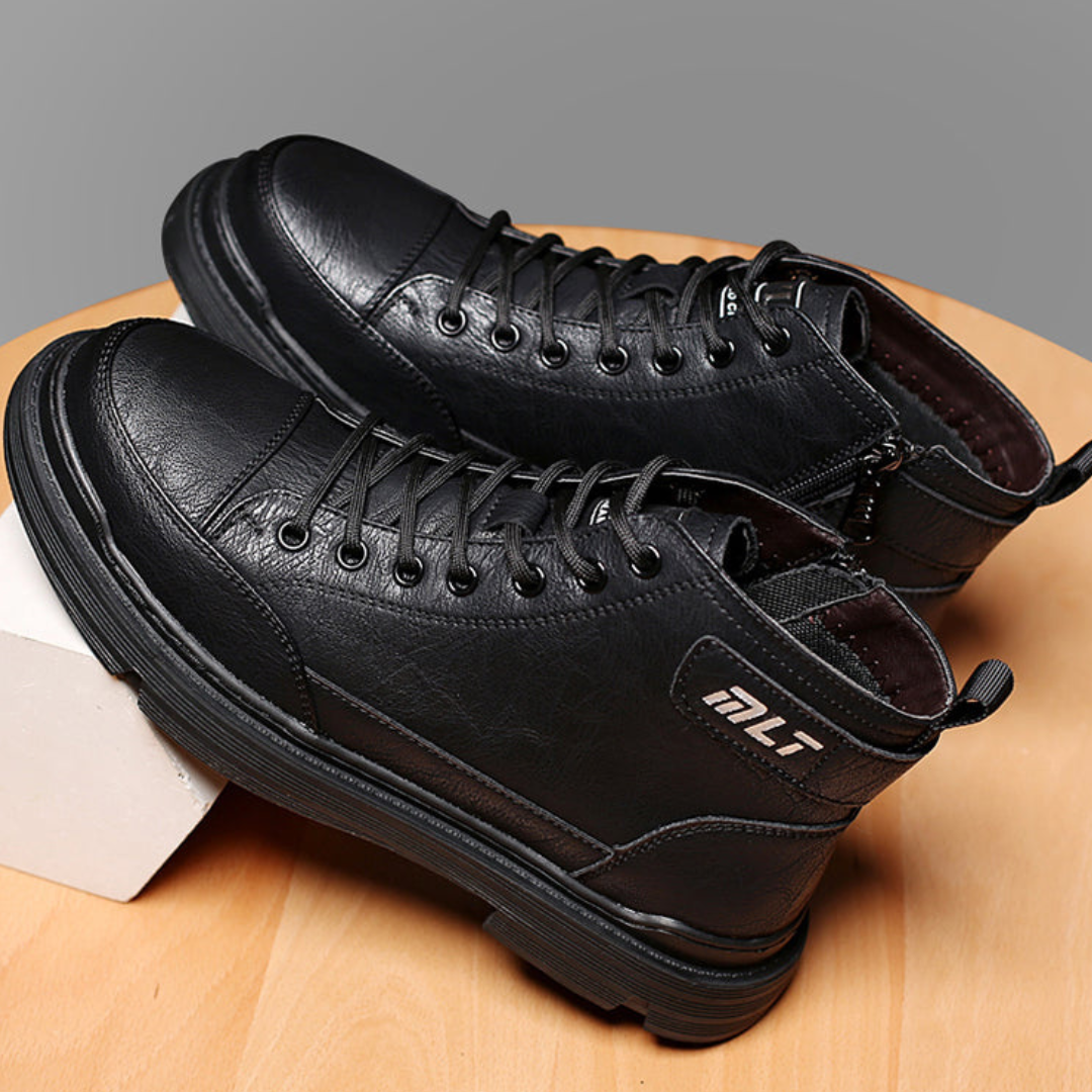 Botas de Couro para Homem com Forro Folar©