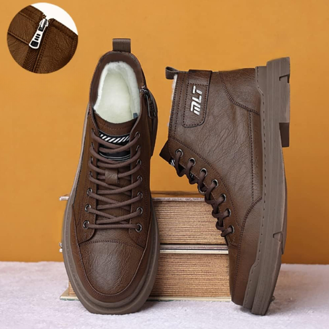 Botas de Couro para Homem com Forro Folar©