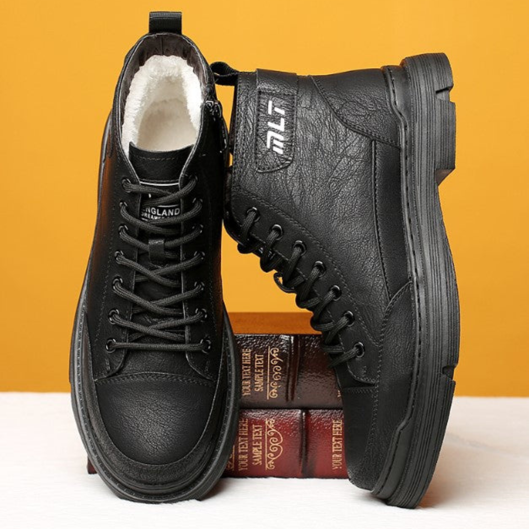 Botas de Couro para Homem com Forro Folar©