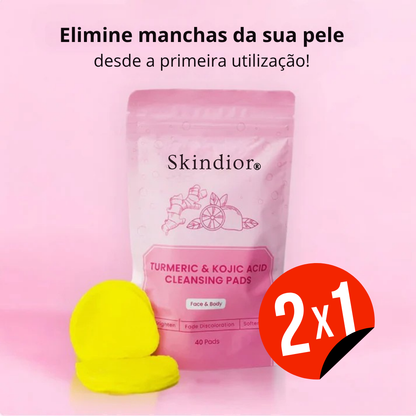Algodões com curcuma e ácido kójico para reduzir manchas, 40 unidades (EM PROMOÇÃO 2X1)