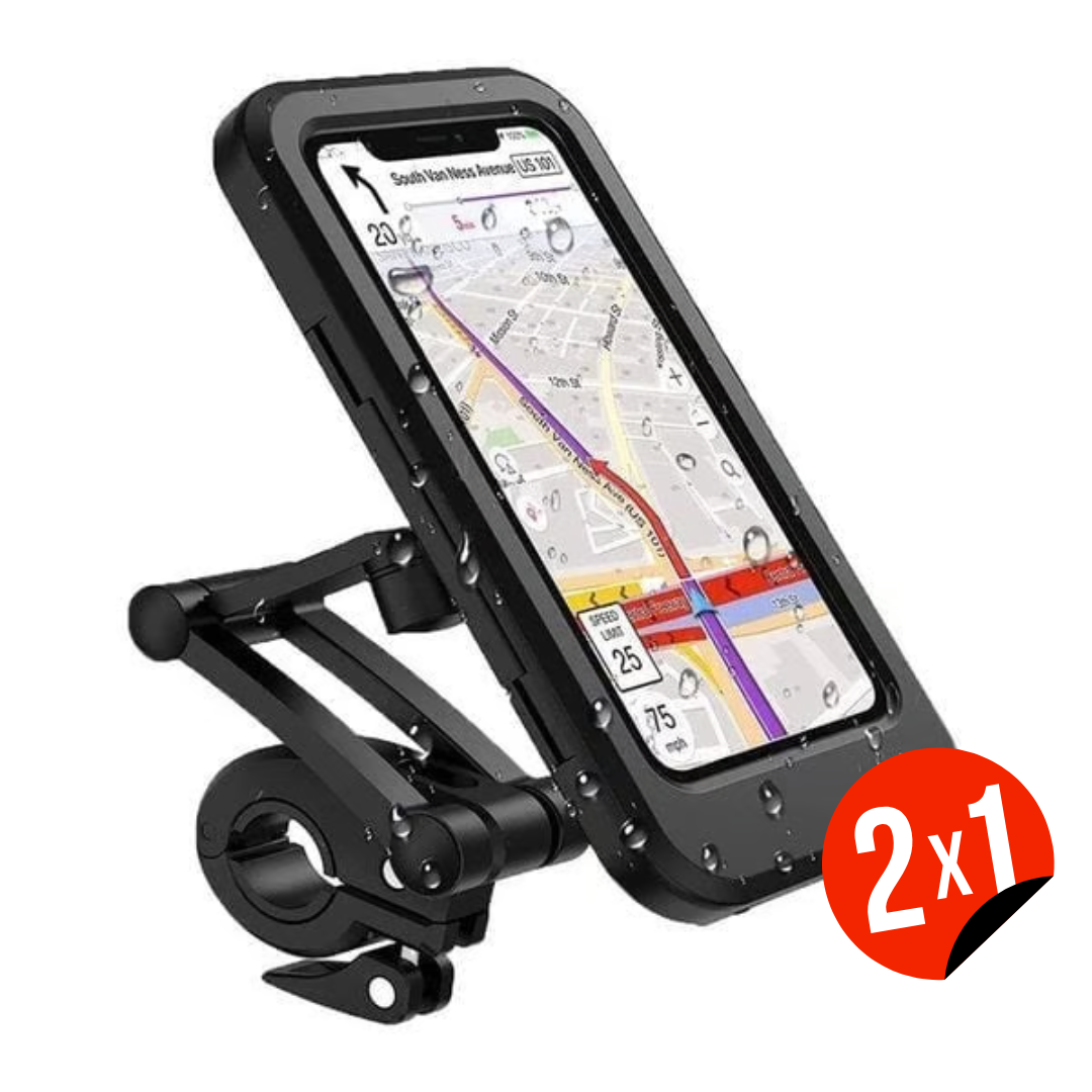 Suporte para telemóvel à prova de água para utilização em bicicletas e motas (2X1 OFERTA)