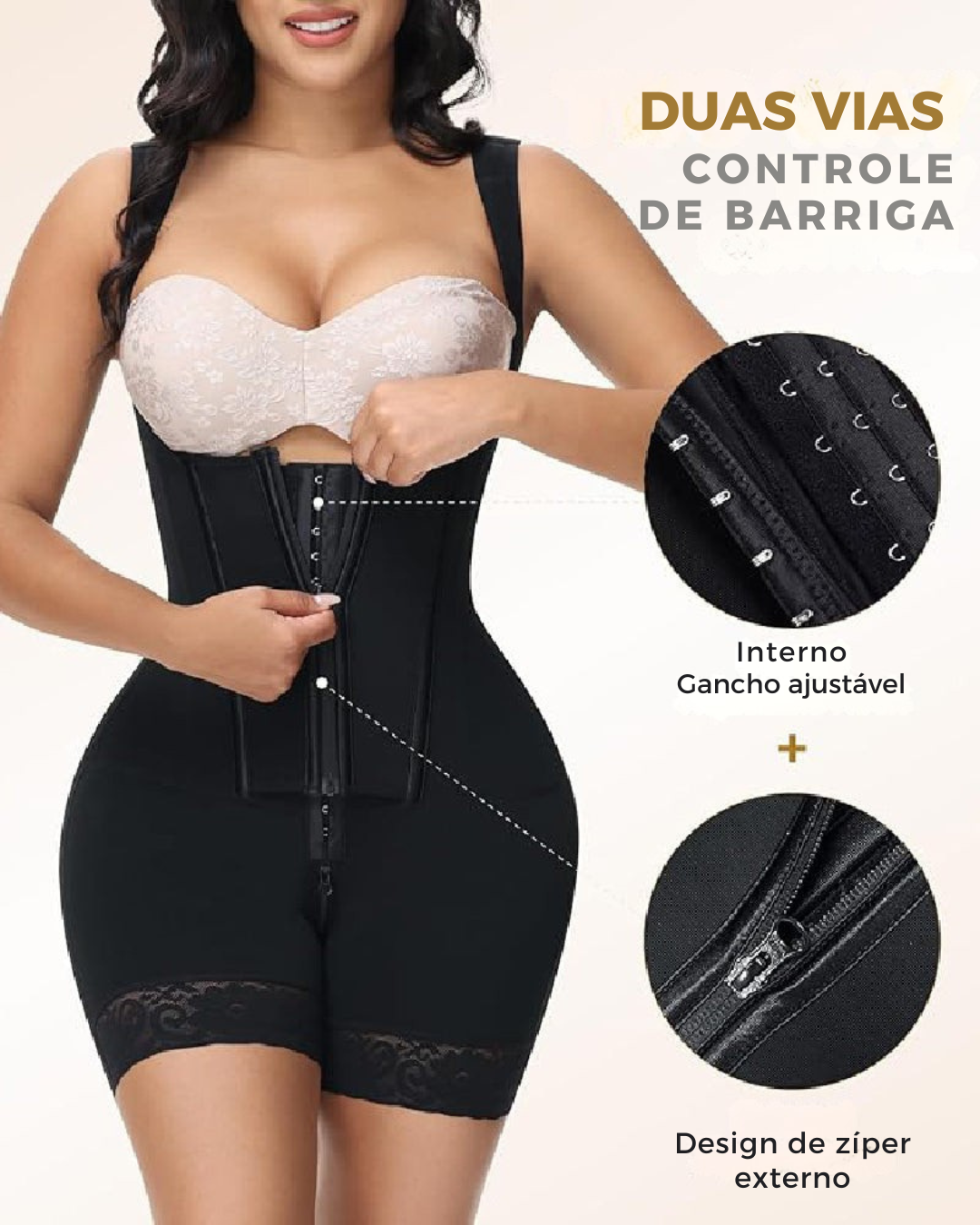 Cinta de Abdominoplastia Vestuário de Compressão para Mulher