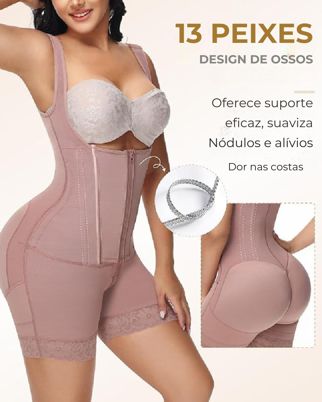 Cinta de Abdominoplastia Vestuário de Compressão para Mulher