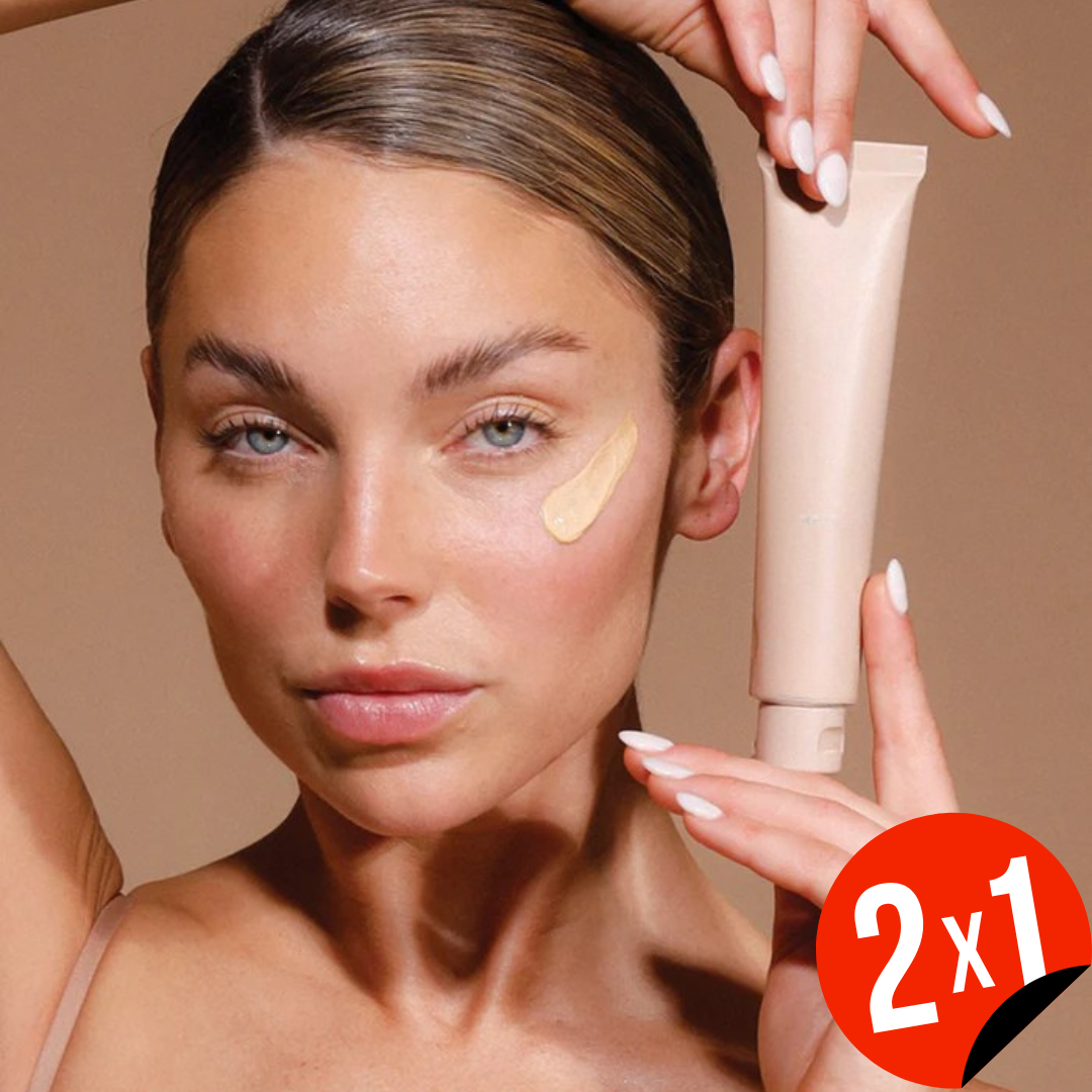 Natural Coverage Liquid Foundation Uniformiza o Tom e Realça a sua Beleza (OFERTA 2X1)